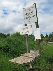 Range Closed Sign.